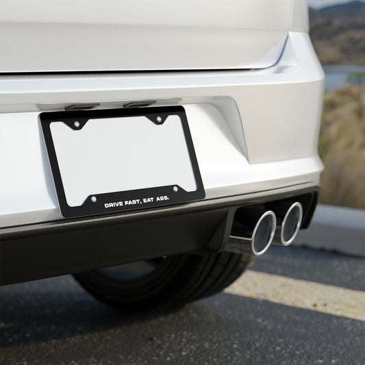 Drive Fast Metal License Plate Frame